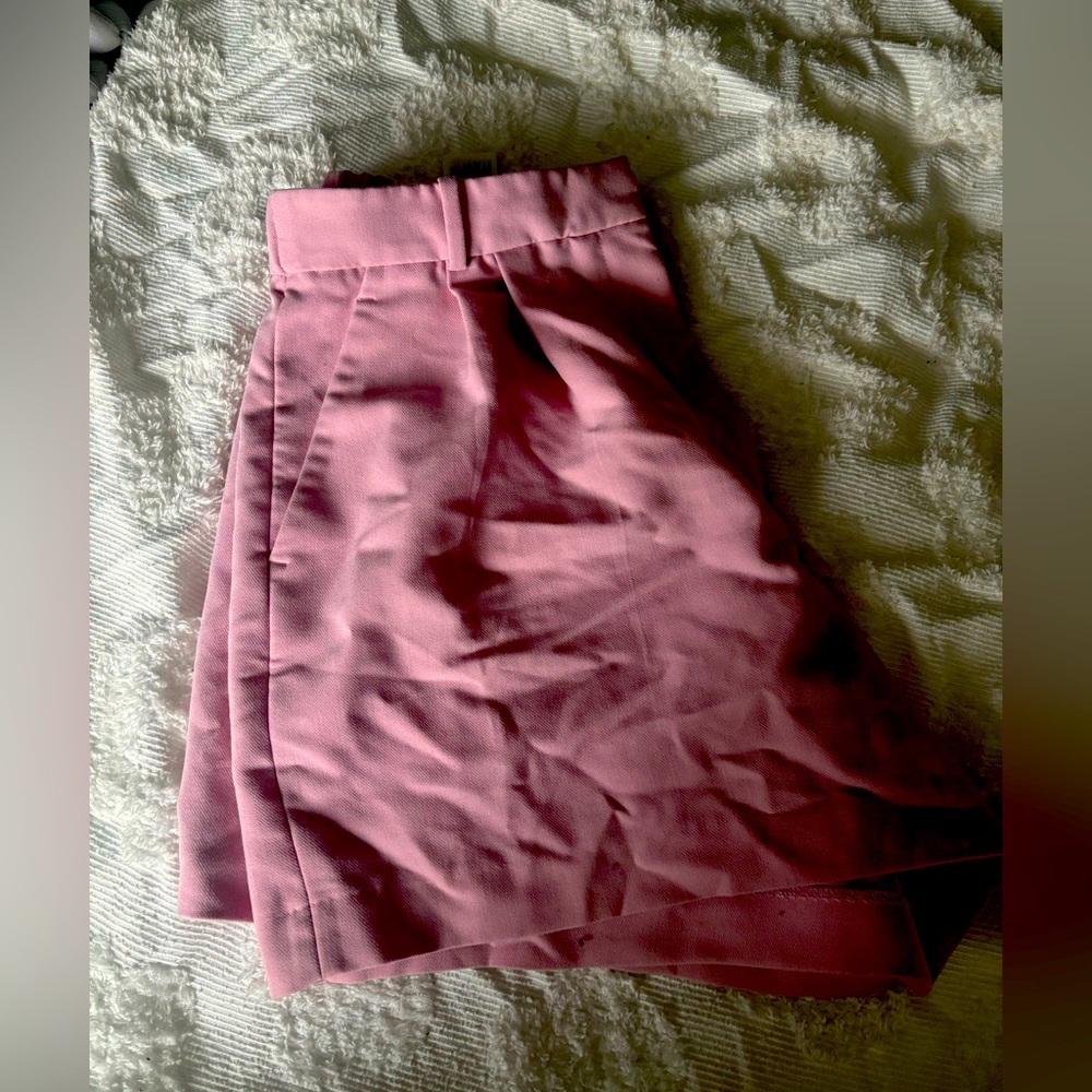 Pink High-Waisted Shorts